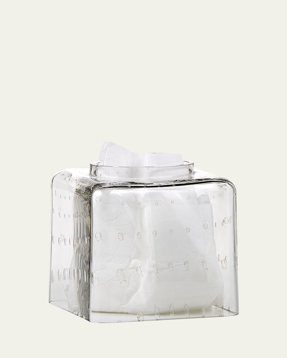 Contessa Clear Glass Tissue Box Cover